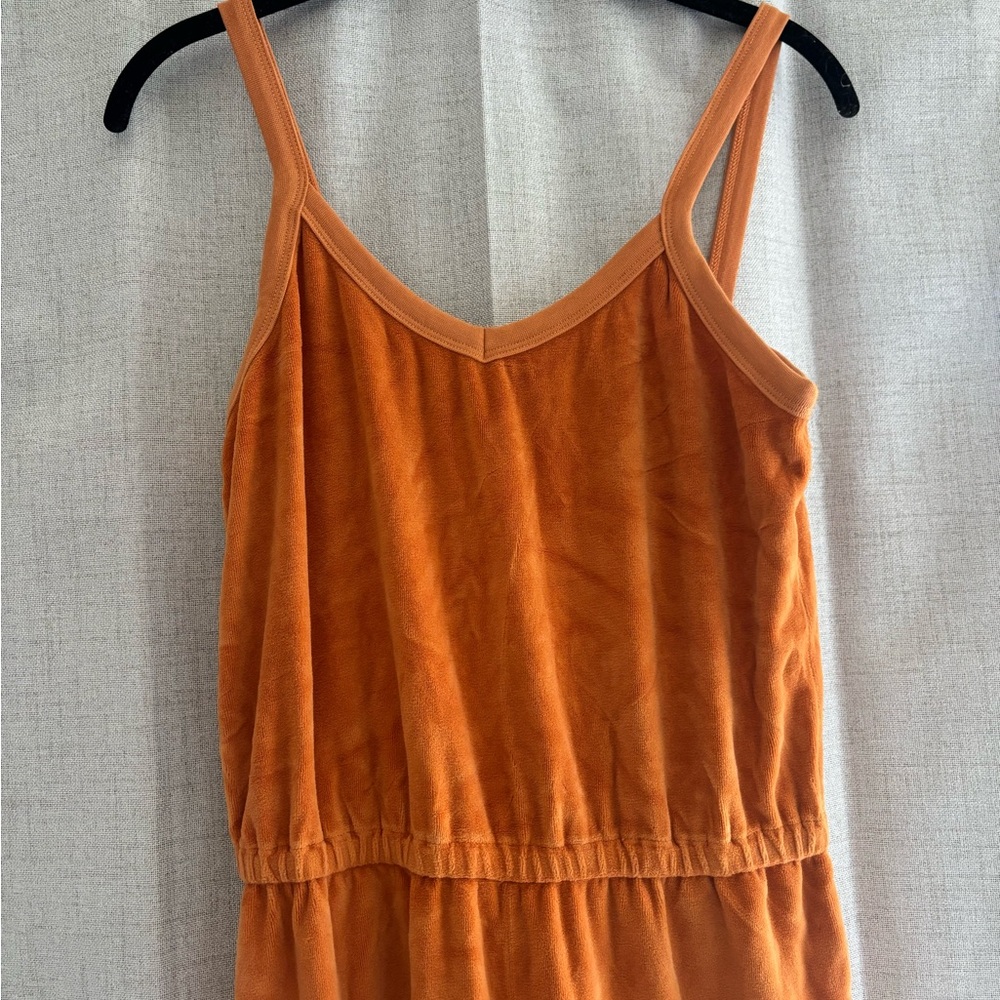 New! Suzie Kondi The Giorgi Terry Tank Jumpsuit in Autumn Maple Medium - Picture 4 of 9